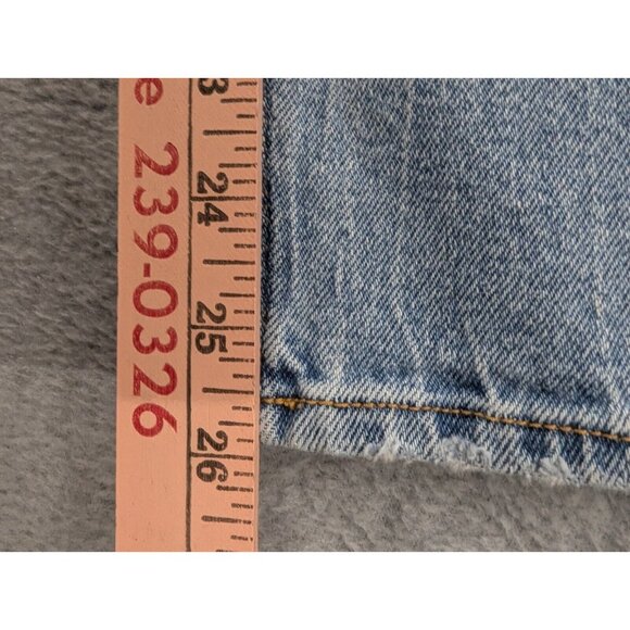 Abercrombie Fitch Jeans Womens Size 00 Blue The Mom High Rise Faded Whiskers Y2K - Picture 7 of 13